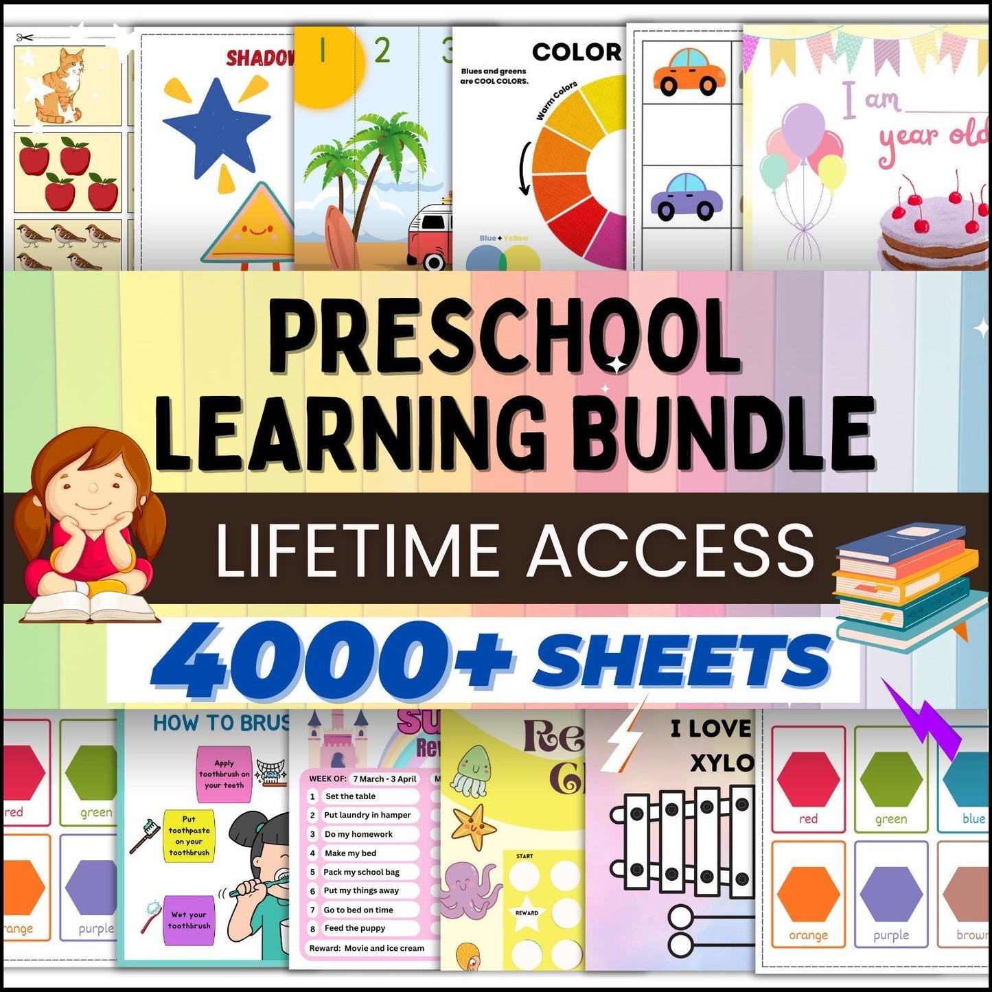 4000+ Educational Kids Activity Pages Bundle - Print Ready